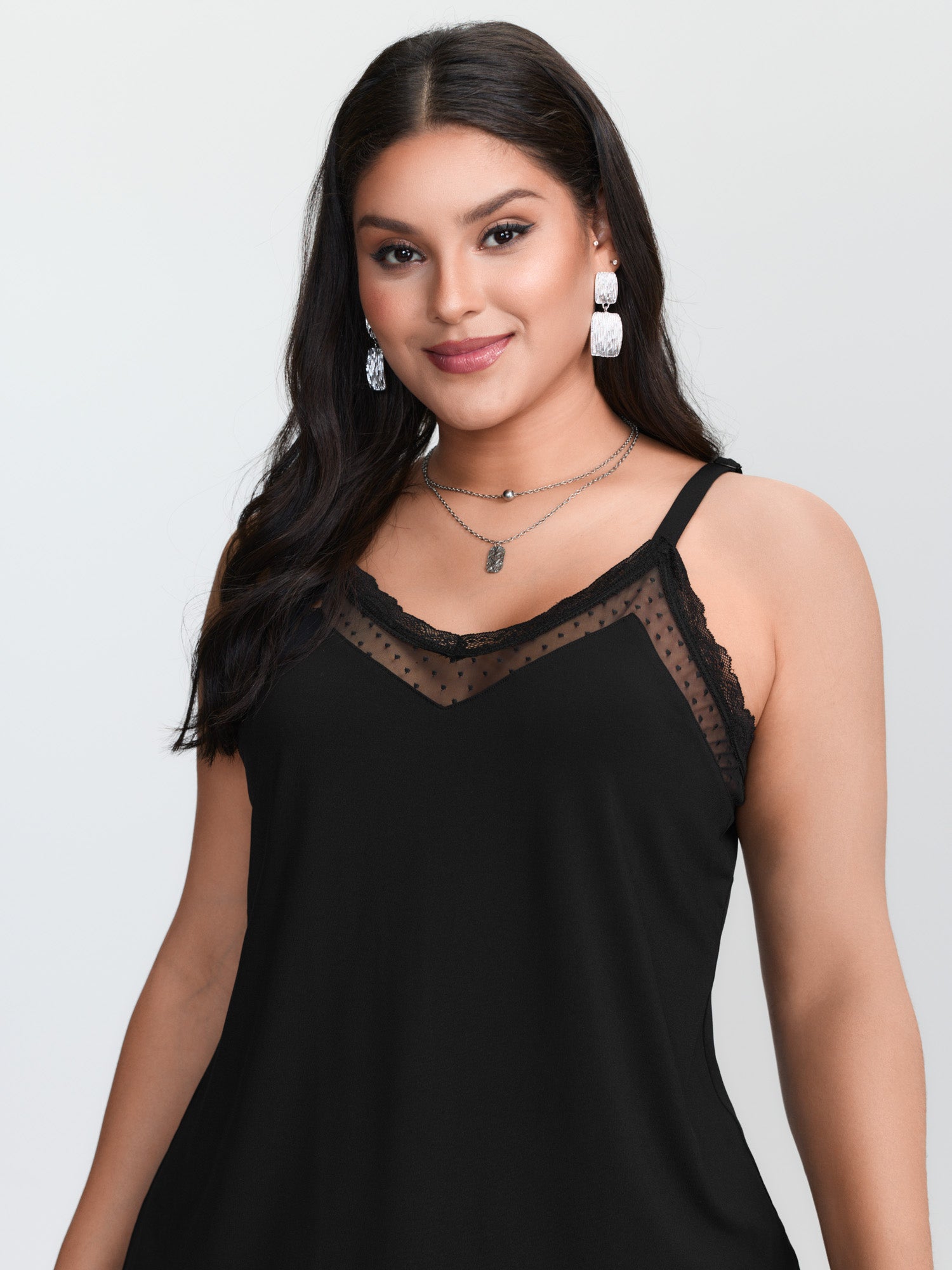 Schwarzes, gestricktes Tanktop – Cami Top Lace Bewertung und Preis
